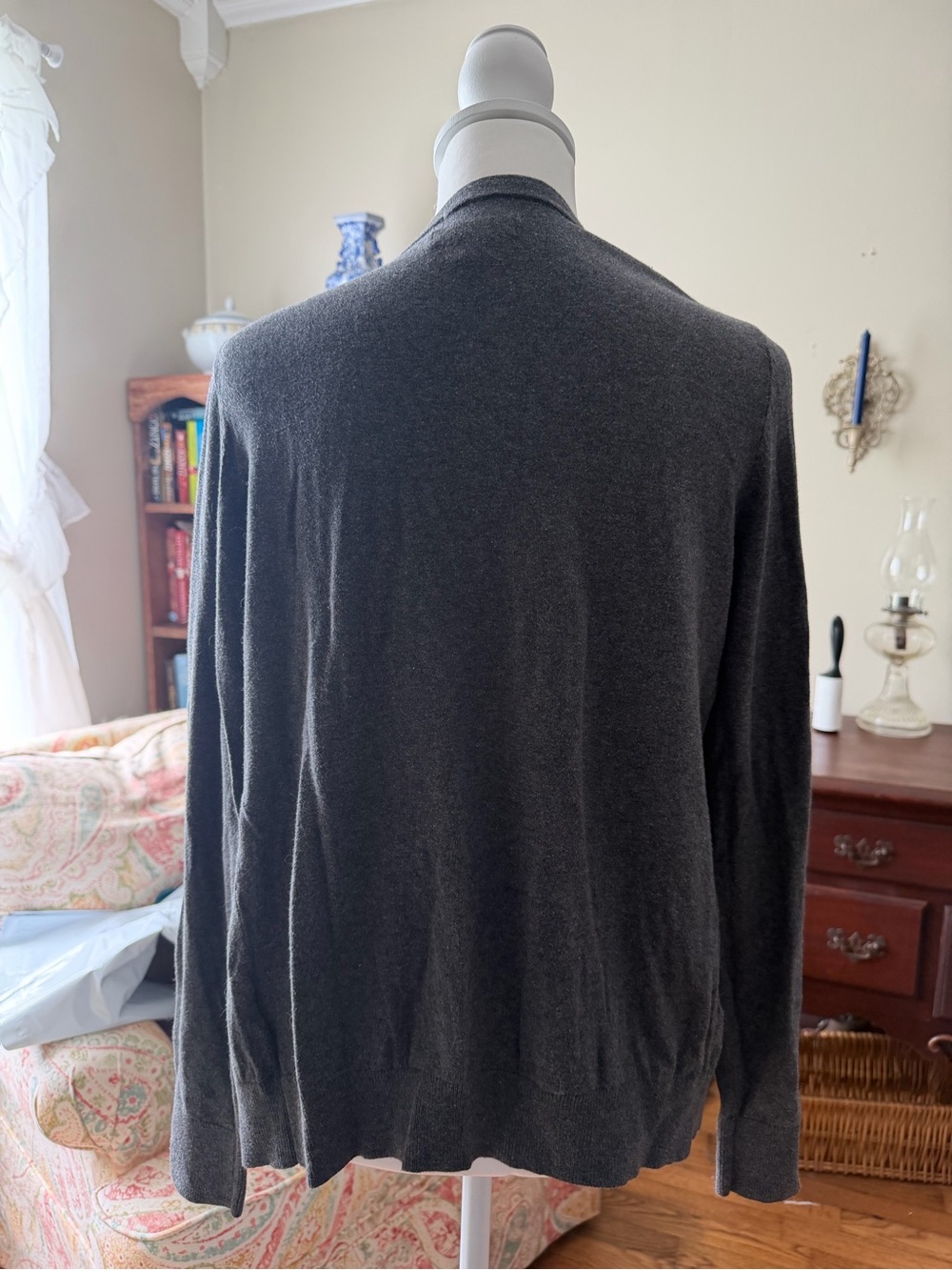 Old Navy Classic Women's Gray Button-Front Cardigan Jacket - Picture 2 of 3